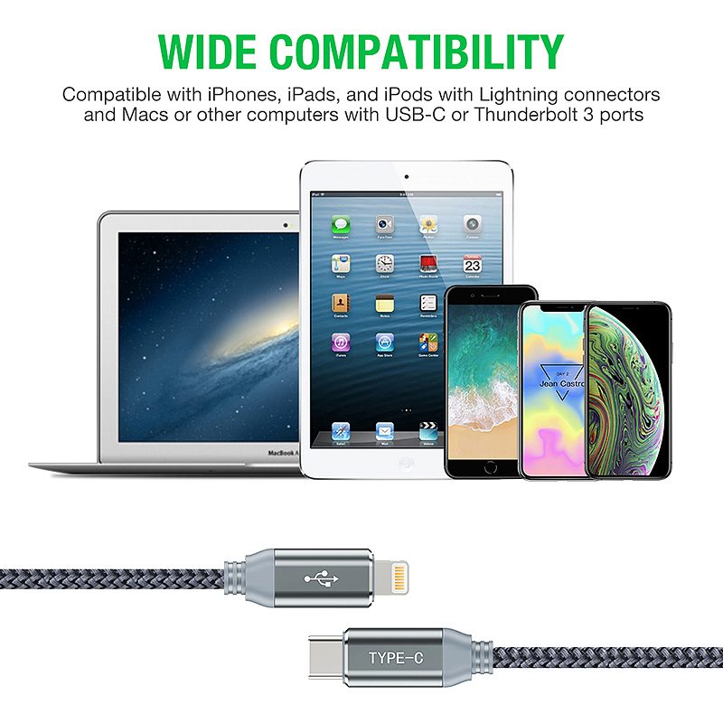 苹果PD快充线type-c转lighting充电线 iPhonexs数据线