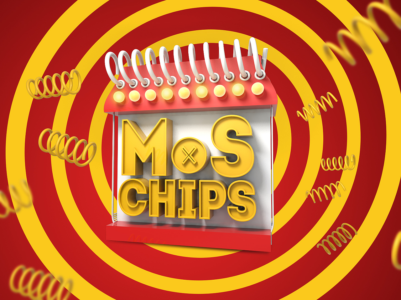 C4d结合PS打造海报:霓虹灯效