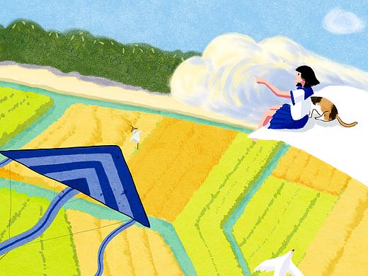 《田野》插画创作