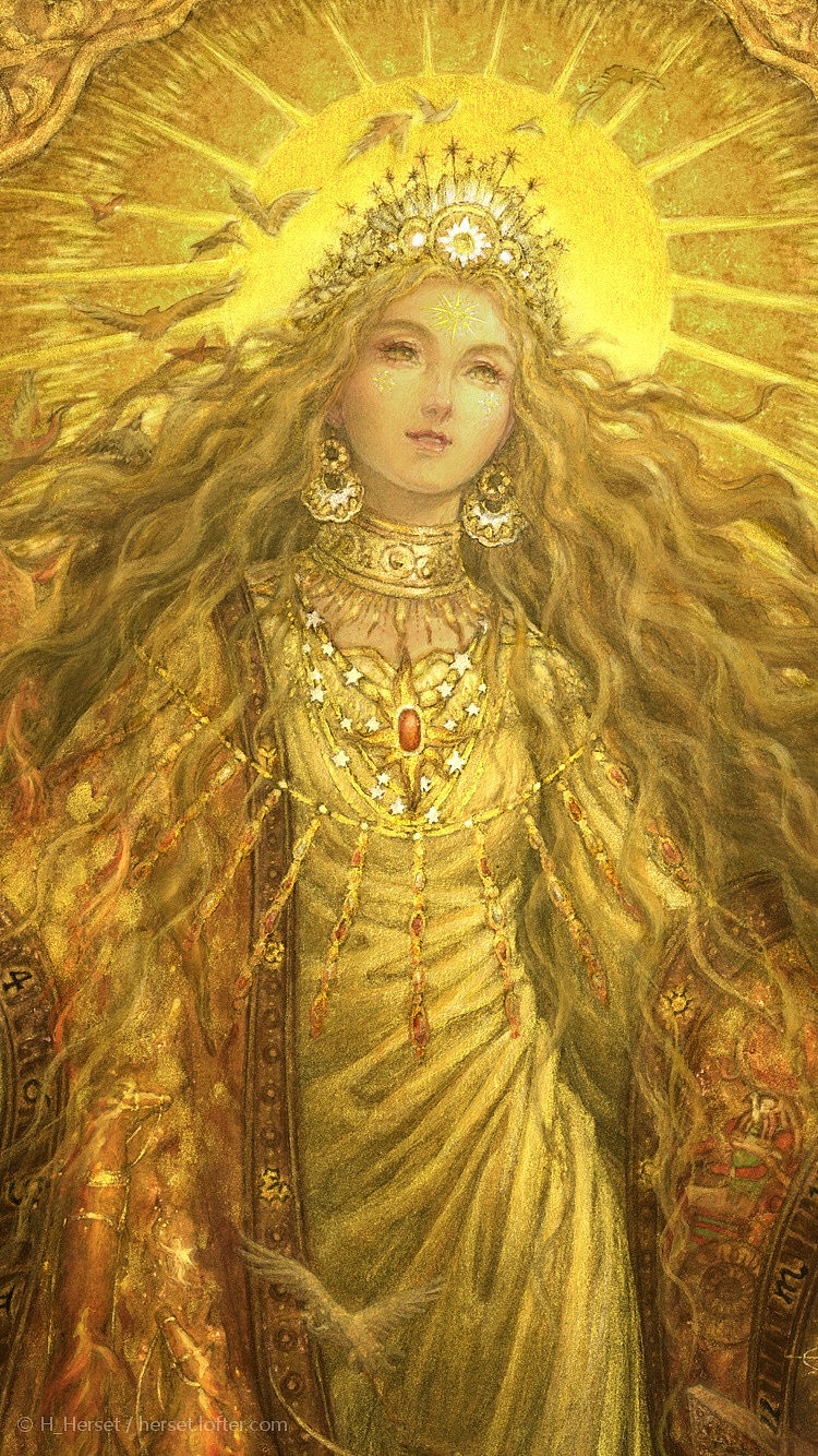 新国画|《日神 月神》手绘古典油画风希腊神话艺术创作（图ZMjI0NDM4Mzgw） - 艺术插画 - 站酷设计师何塞特Herset原创素材 - 站酷ZCOOL