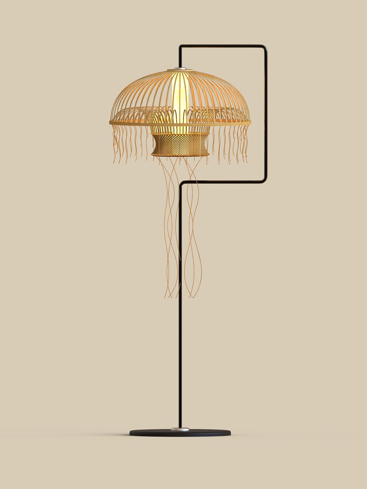 竹制灯具设计图片