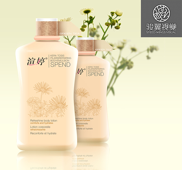 洋甘菊身体乳,骏翼视觉设计公司,设计师:耿建文