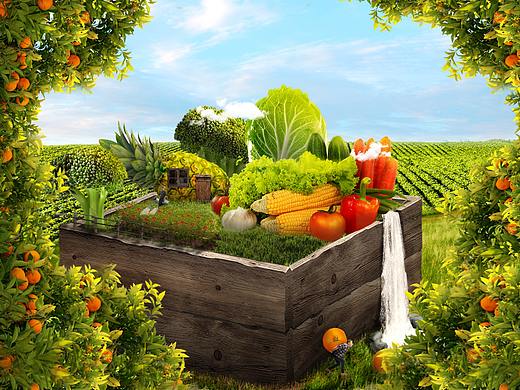 蔬菜水果的视觉合成