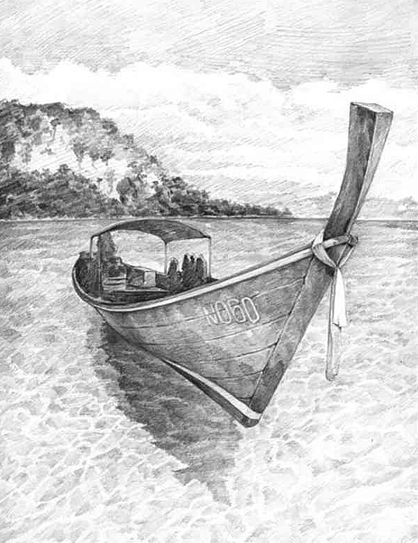 船素描画教程