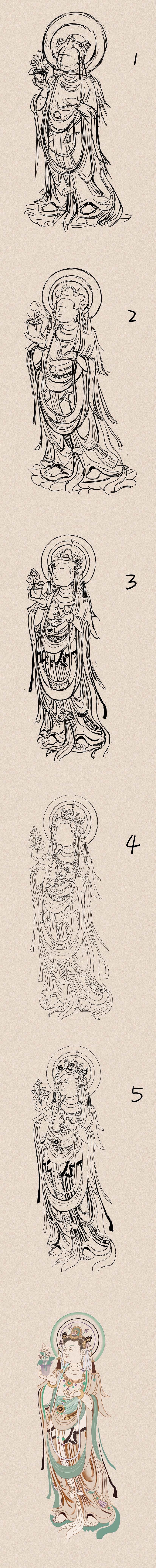 托蓮大勢至菩薩臨?。▓DZMTM5MjQzMjYw） - 藝術插畫 - 站酷設計師琪小馬原創(chuàng)素材 - 站酷ZCOOL