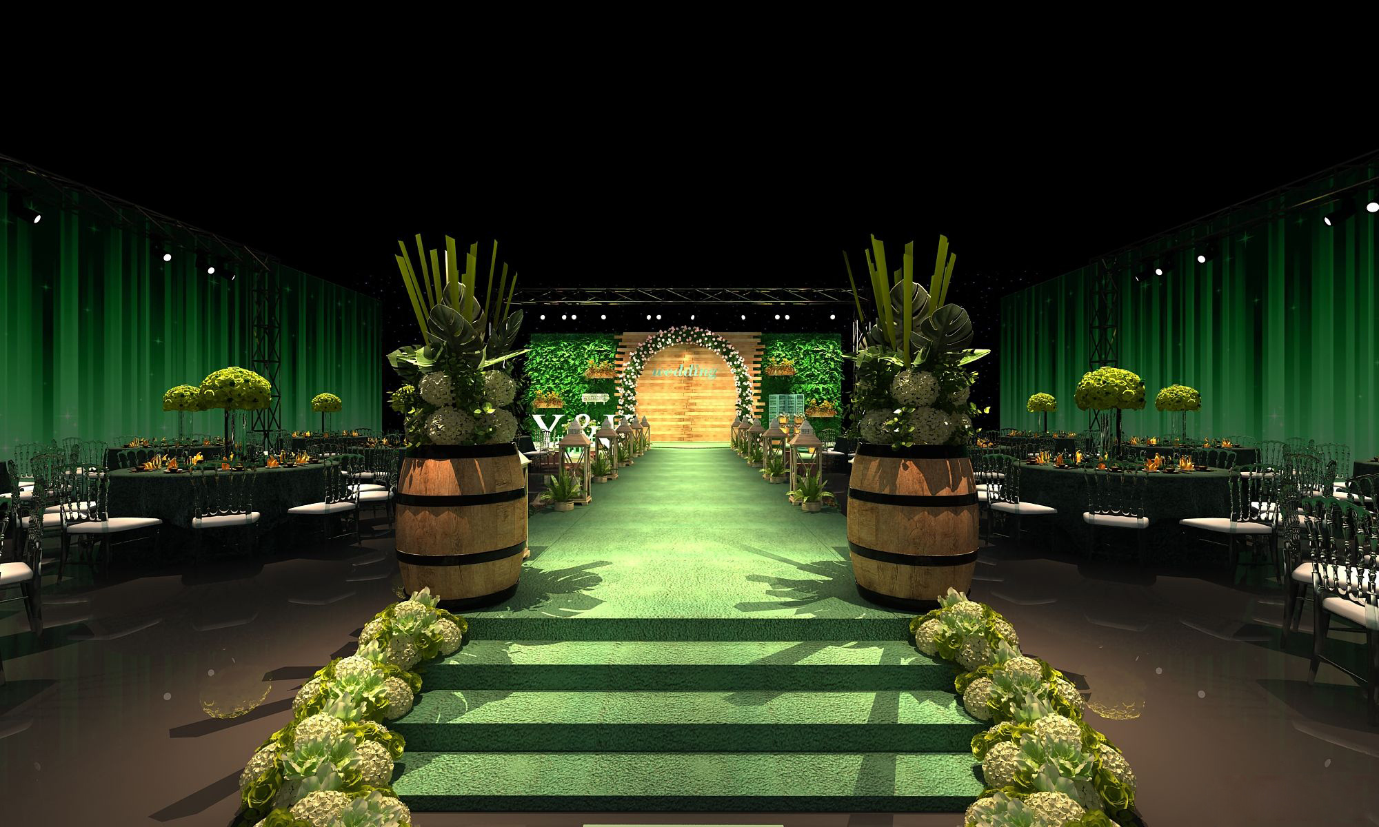 小清新森系婚礼|空间|舞台美术|lily1213371725 - 原创作品 - 站酷