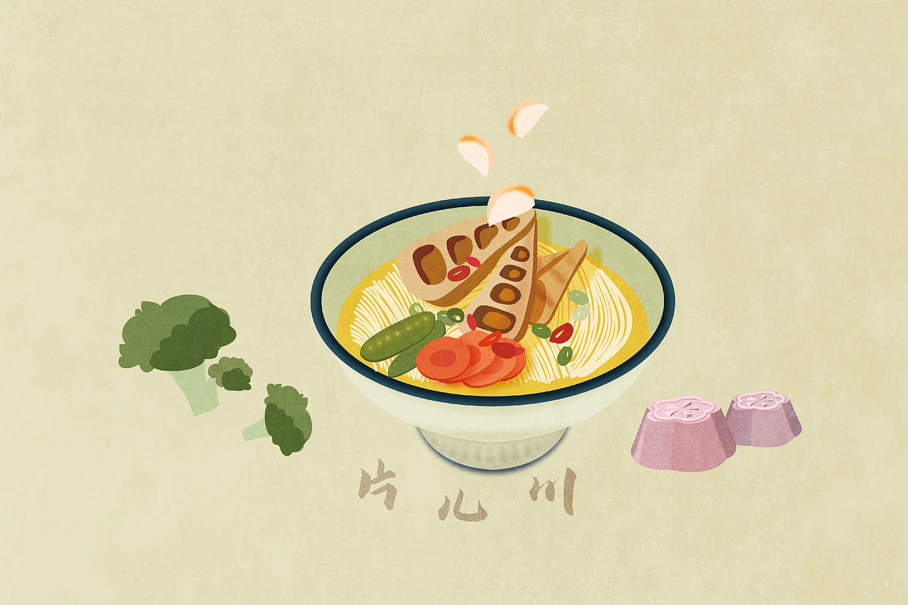 食记（图ZOTE1NTg4NDA=） - 商业插画 - 站酷设计师蔡怂怂原创素材 - 站酷ZCOOL