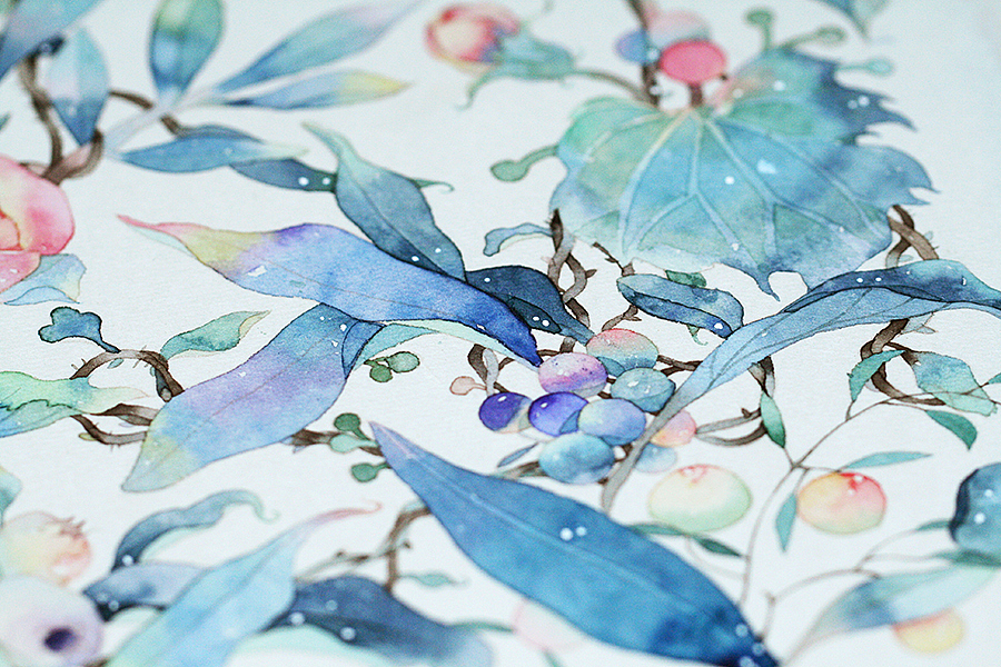 清凉~水彩教程书交稿啦（图ZODAxMjA0Njg=） - 商业插画 - 站酷设计师Mrs_Candy田原创素材 - 站酷ZCOOL