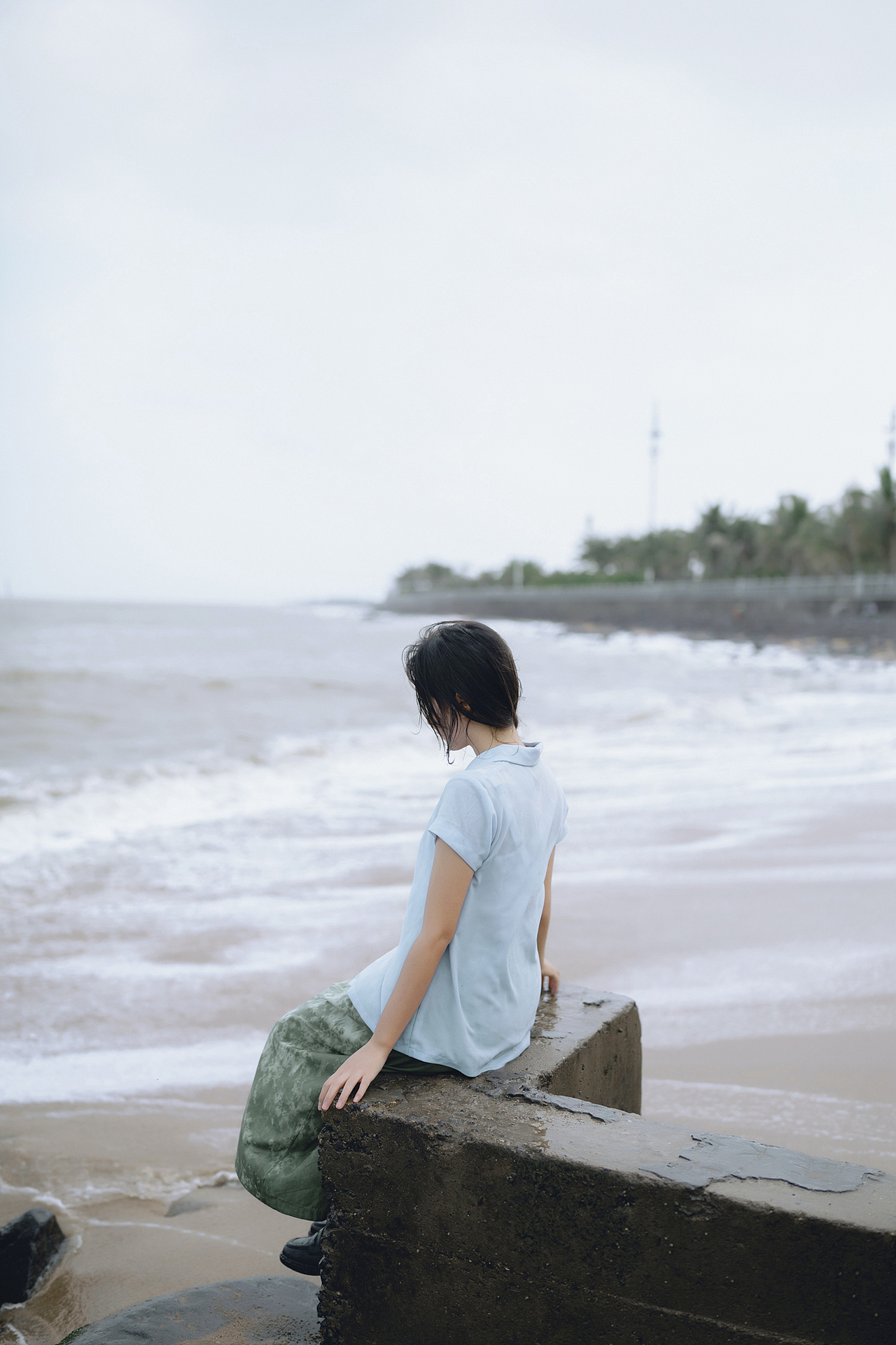 日系海边人像写真 乌龙茶