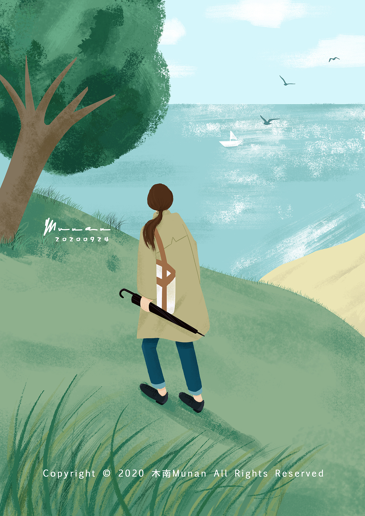 人物场景插画（图ZMjc5MzAyMzg0） - 创作习作 - 站酷设计师Munan木南原创素材 - 站酷ZCOOL