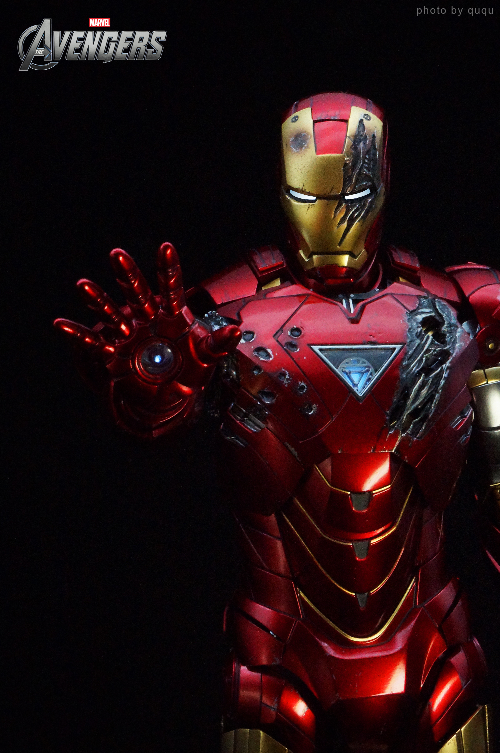 hottoys复仇者联盟ht1/6钢铁侠mk6合金压铸版