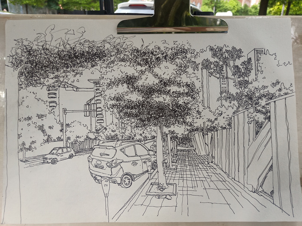 钢笔画手绘表现街景，走到哪画到哪，画画我是认真的（图ZMTYzNTQxNzA0） - 绘画 - 站酷设计师范炯钢笔画原创素材 - 站酷ZCOOL