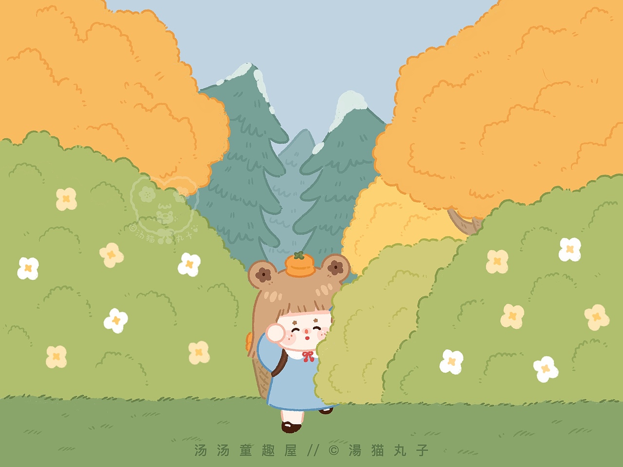 《柿柿如意》系列（图ZMjQzNDcyMzAw） - 艺术插画 - 站酷设计师湯猫丸子原创素材 - 站酷ZCOOL