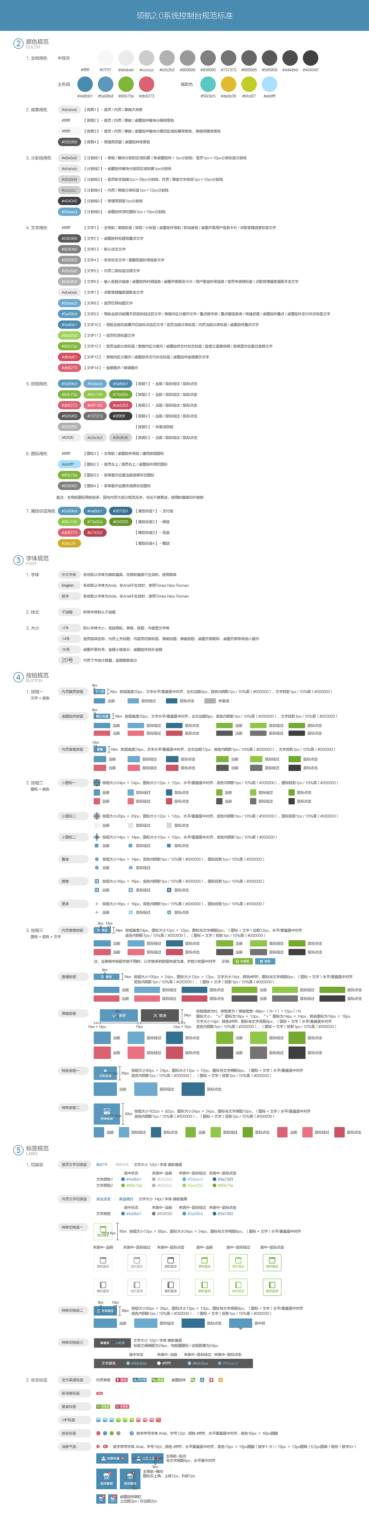 PC端后台及UI规范展示