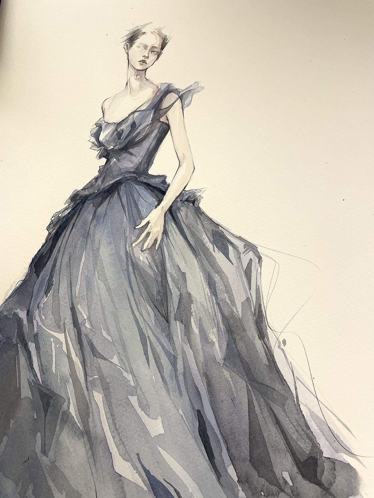 水彩服装效果图