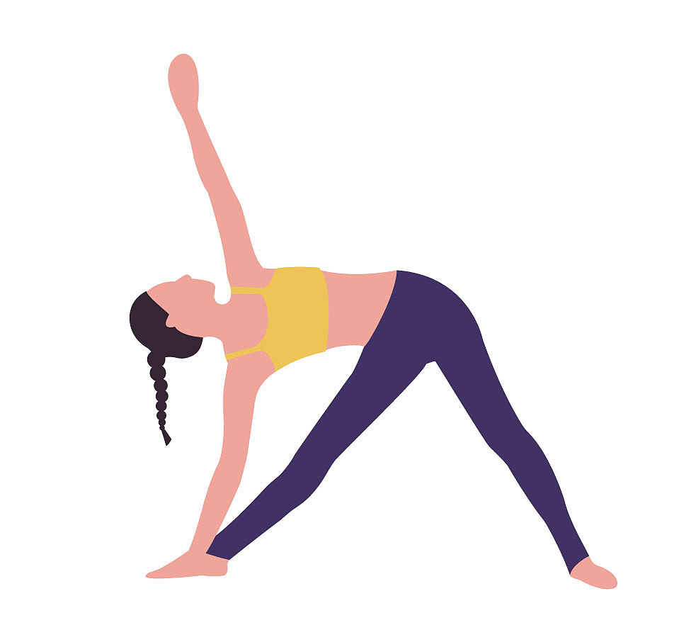 瑜伽扁平插画