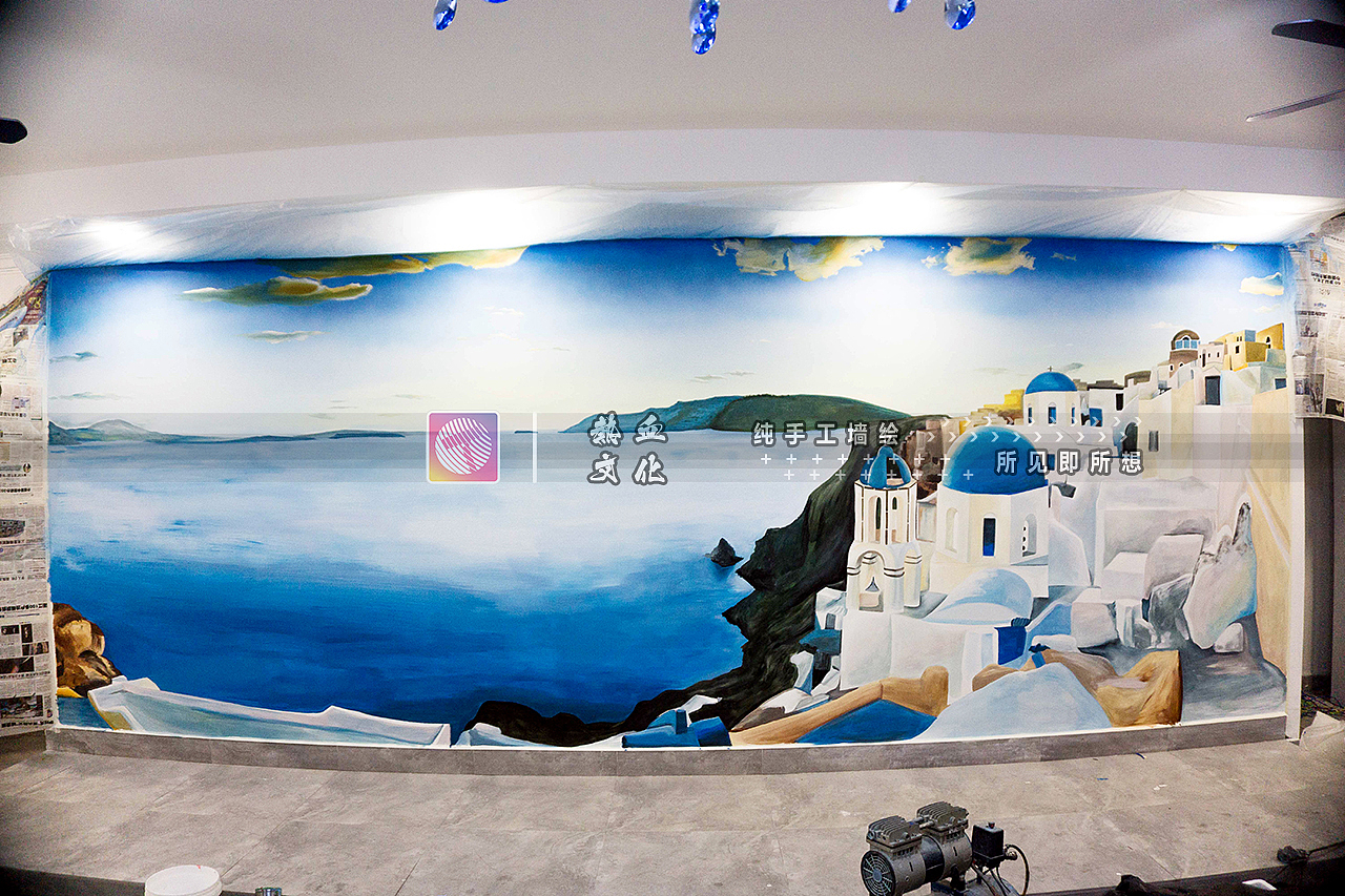 增城圣托里尼 墙绘壁画