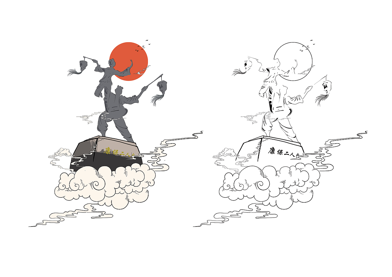 个人创作-《大好河山·张家口》|插画|创作习作|飞翔的小又鸟_原创