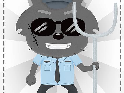 羊村优秀保安灰太狼（个人主页-ZNTU0NjU5ODg=） - IP形象 - 站酷设计师非著名翻脸大师原创素材 - 站酷ZCOOL