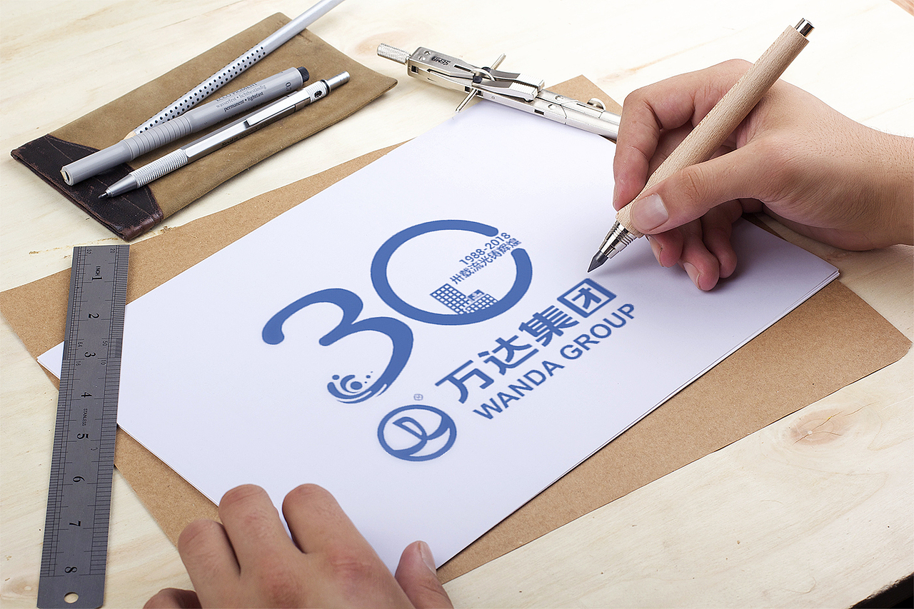 万达集团周年LOGO。（图ZNDk2OTMyMDQ=） - Logo - 站酷设计师Andy表哥原创素材 - 站酷ZCOOL