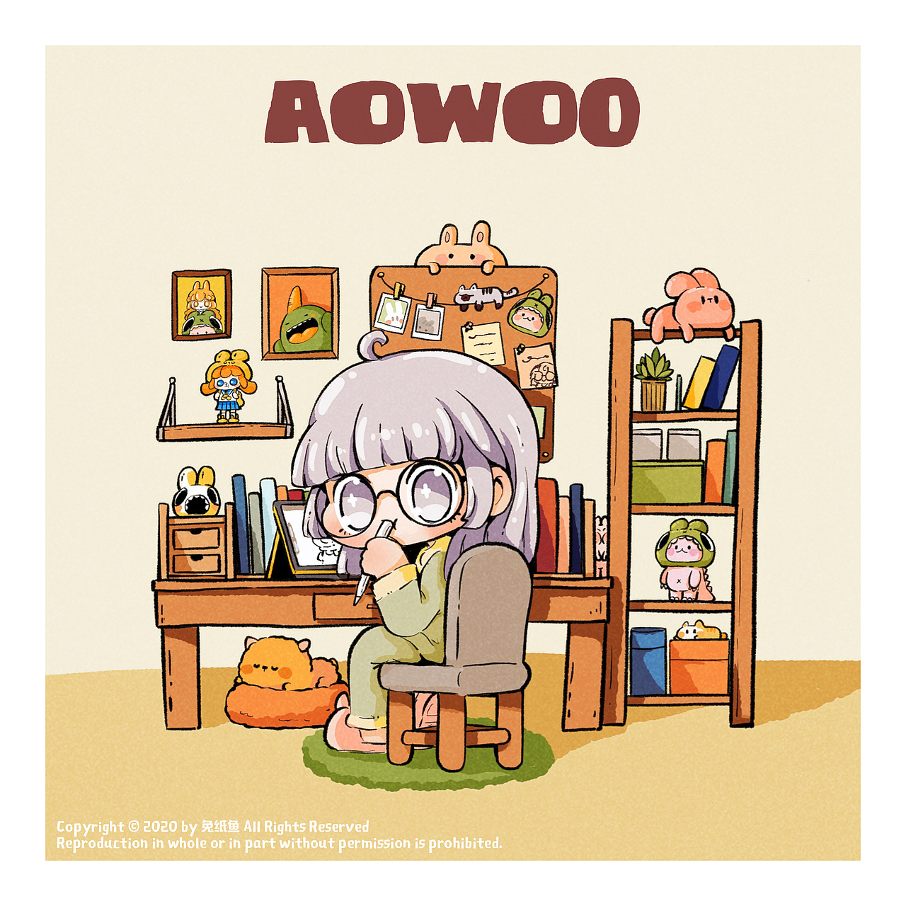 科洛多大陆嗷呜和桔里的小日常（图ZMTk5MDU3ODc2） - 创作习作 - 站酷设计师兔纸鱼原创素材 - 站酷ZCOOL