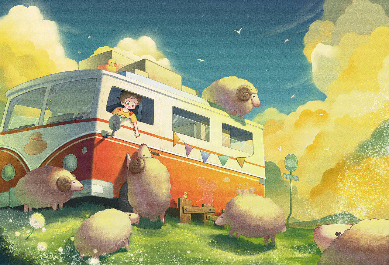 【铁皮人】插画班学院结业原创绘本《梦游记》实体书