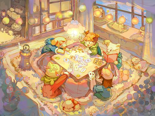 画画小区/牌局过程图