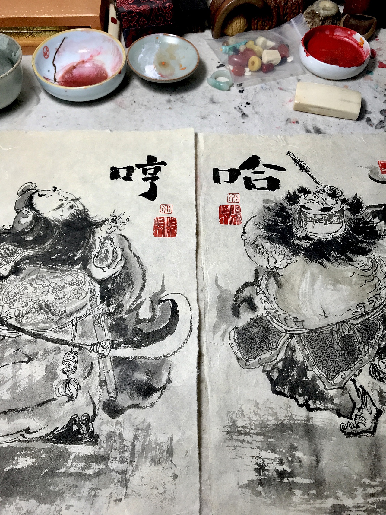 《哼哼哈哈》原创国画小品