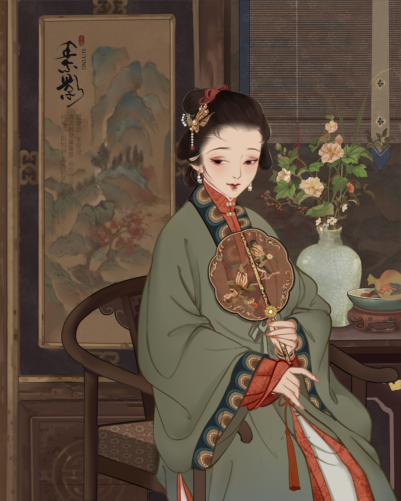 清汉女（图ZMjU4MDAxMDky） - 艺术插画 - 站酷设计师不二意先生原创素材 - 站酷ZCOOL