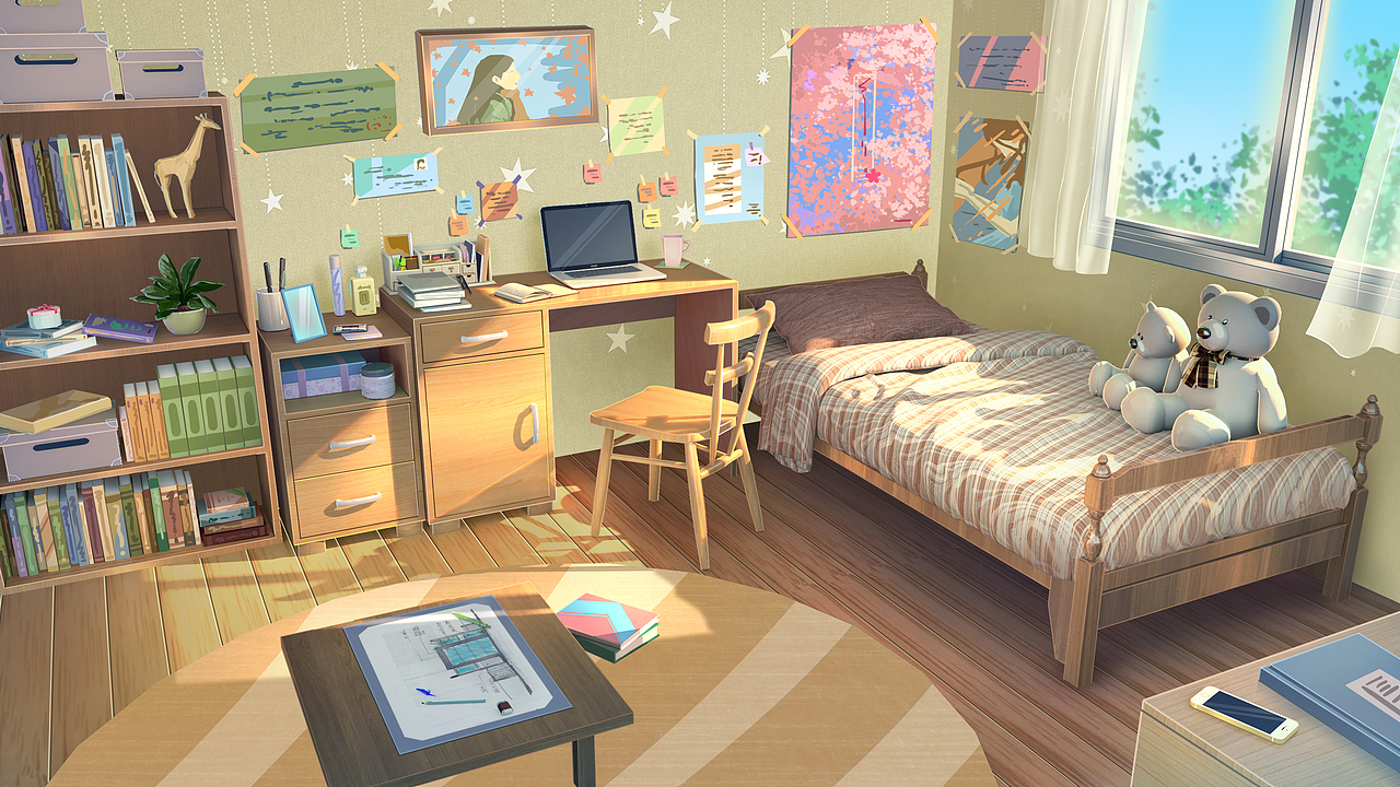 室内练习|插画|游戏原画|冬华拾一_原创作品-站酷zcool