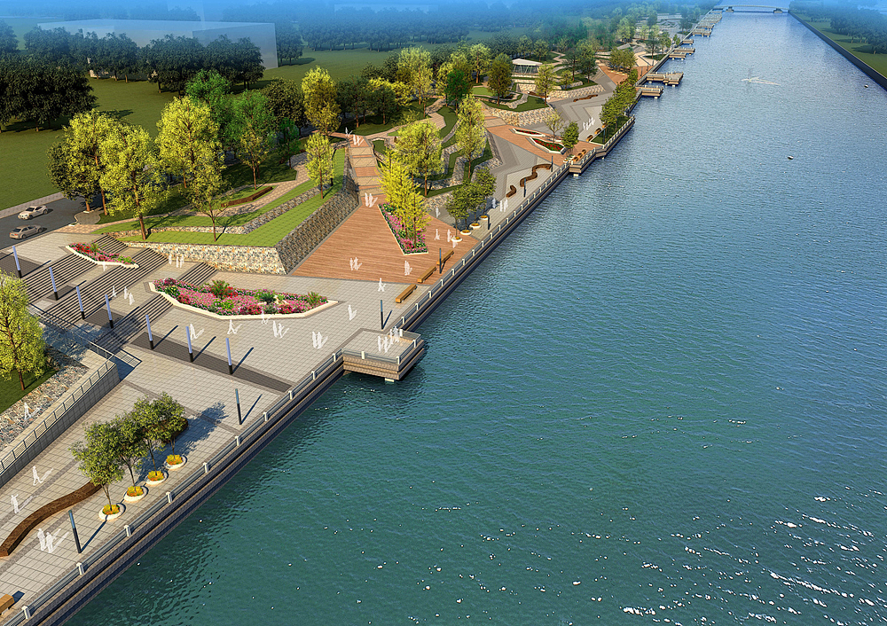 滨河景观带的效果图|空间|景观设计|wayneleo_bo_原创作品-站酷zcool