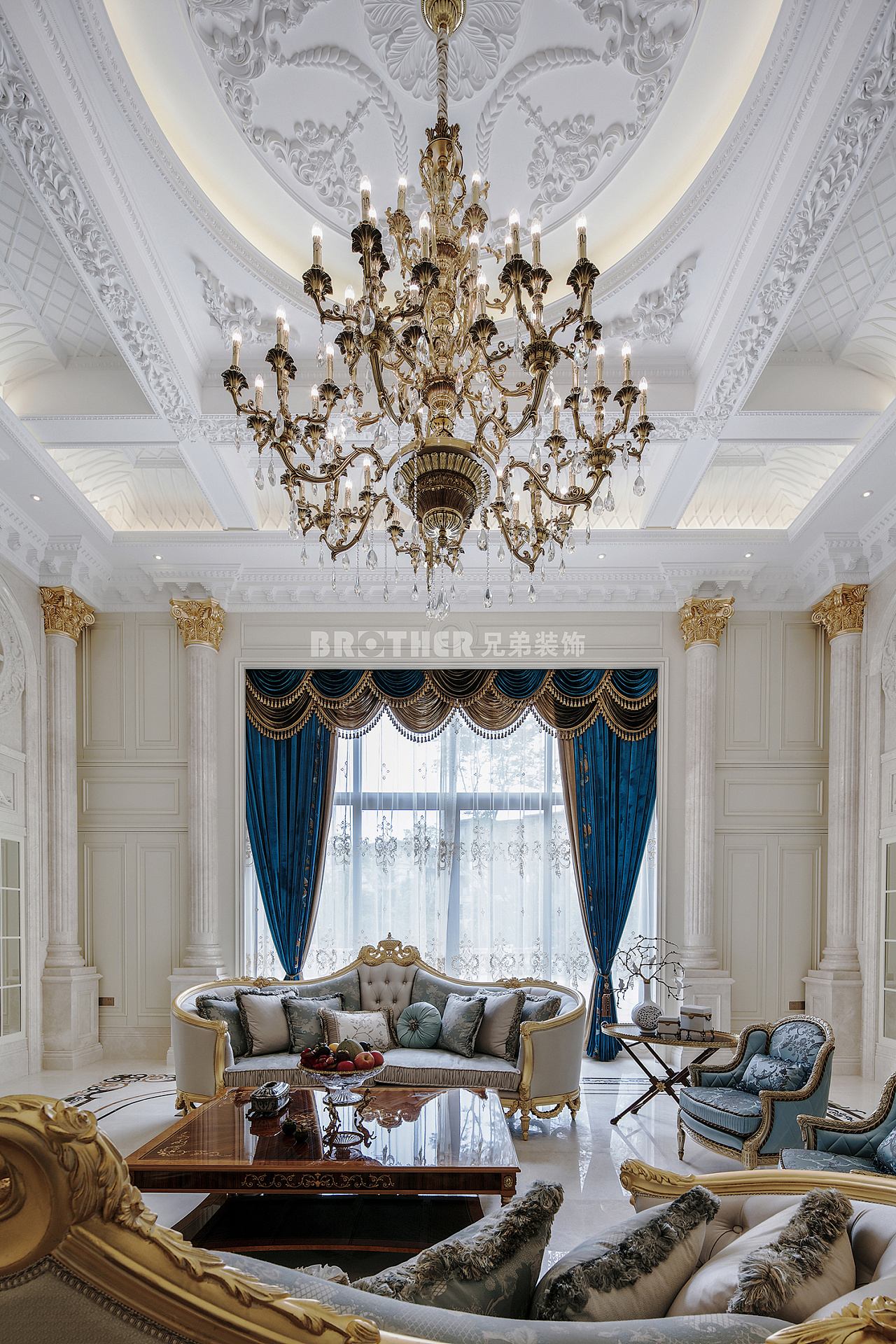 龙湖两江新宸别墅装修设计,法式风格设计