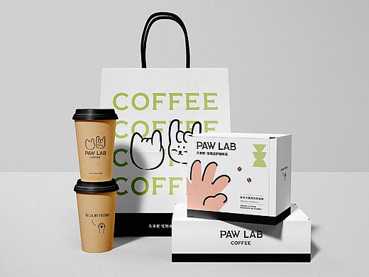 PAW LAB COFFEE爪来吧·宠物友好咖啡店 VI设计 by 稍喜