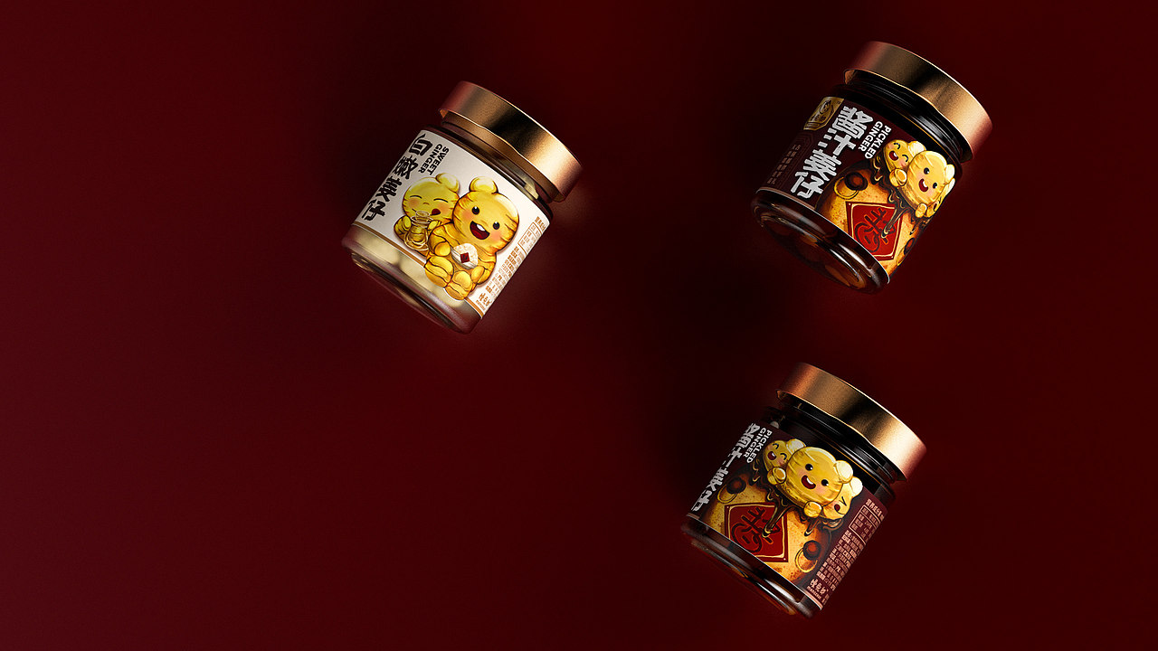 馒兔郎即食姜仔系列 新春版（图ZMjQ3ODg1MjAw） - 包装 - 站酷设计师袁嘉智JZyuan原创素材 - 站酷ZCOOL