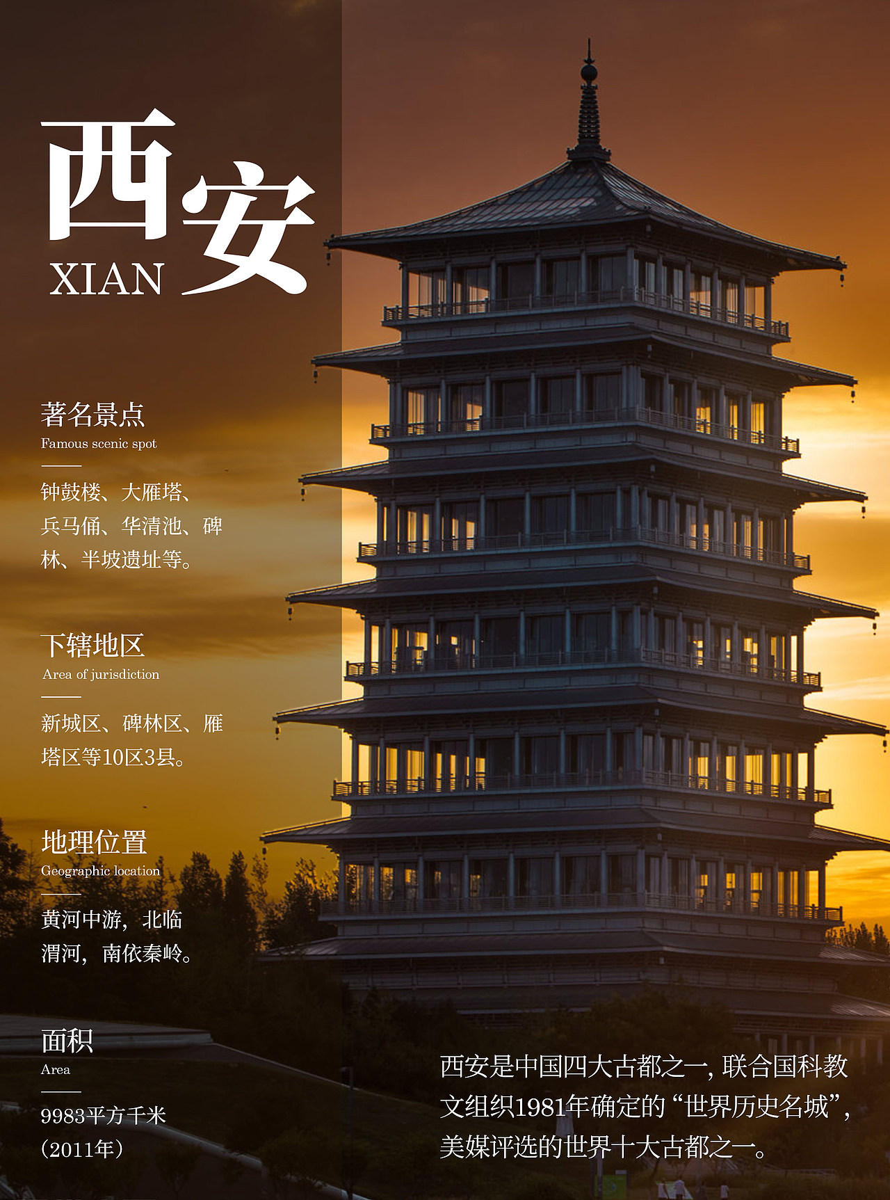 西安城市海报（图ZMjEzMTAzMDU2） - 海报 - 站酷设计师总是很饿原创素材 - 站酷ZCOOL