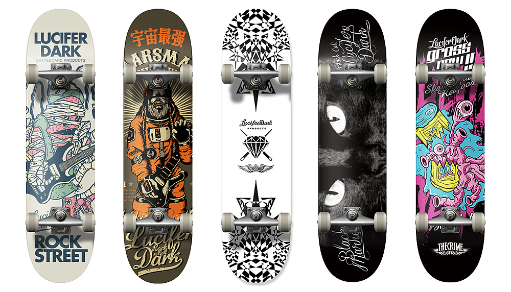 LUCIFERDARK 滑板板面设计作品集