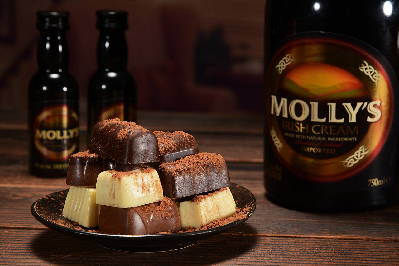 巧克力与酒 库存图