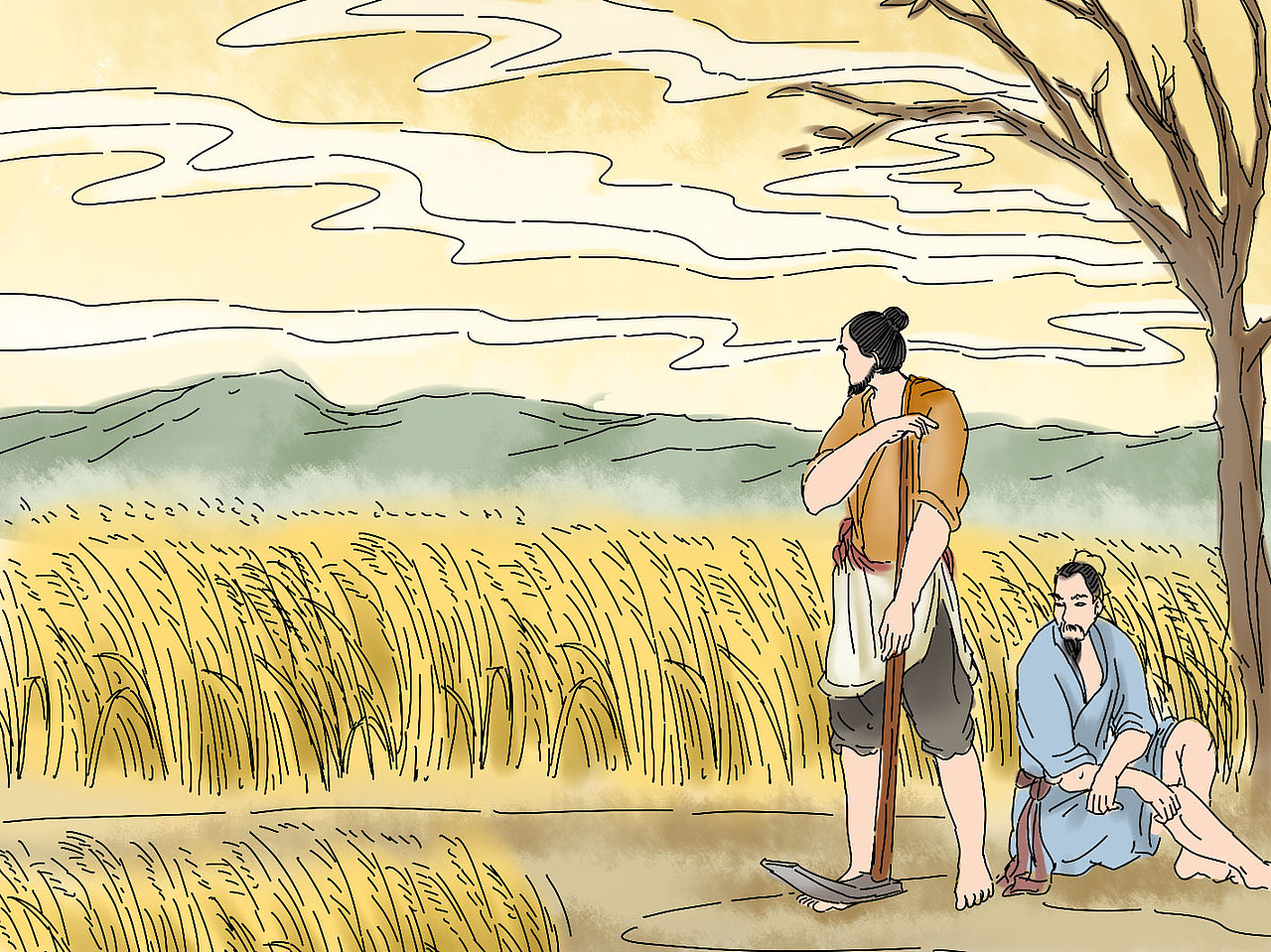 古诗插画（图ZNzY4MjMzNDA=） - 商业插画 - 站酷设计师Koey位移原创素材 - 站酷ZCOOL