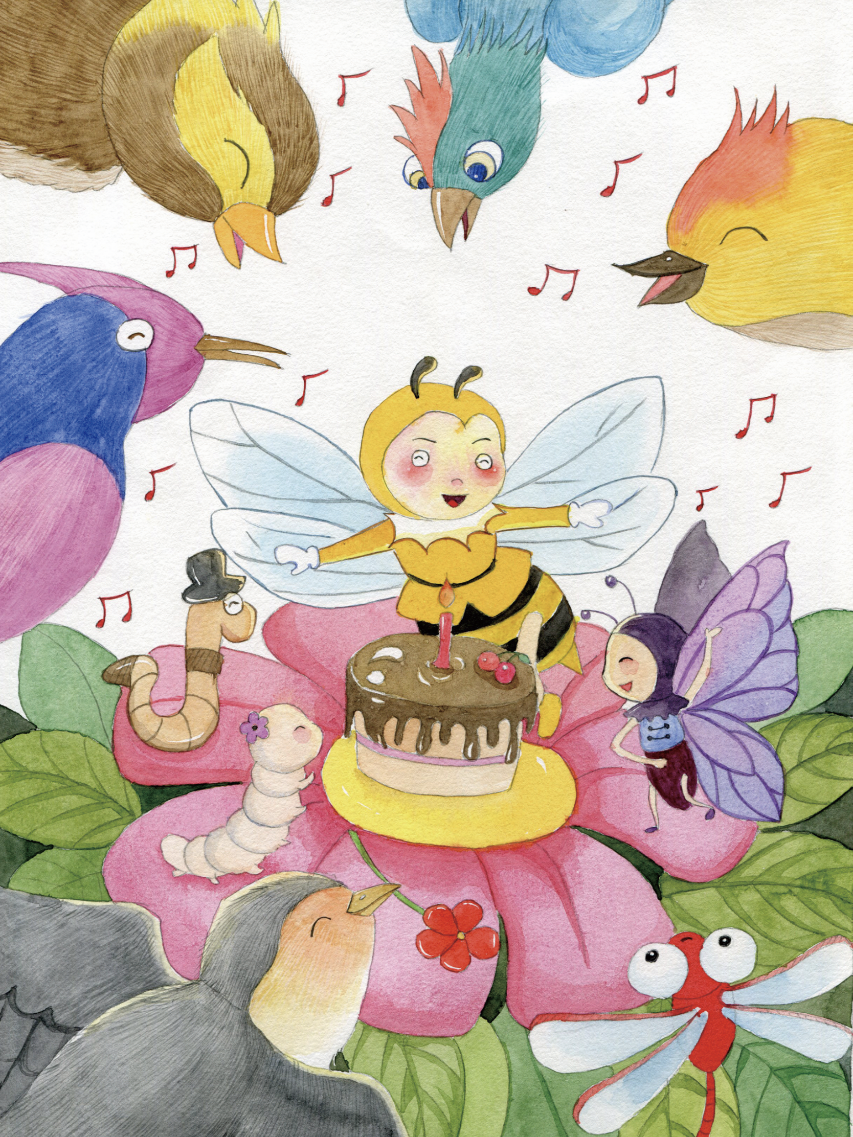 绘本《小蜜蜂过生日》