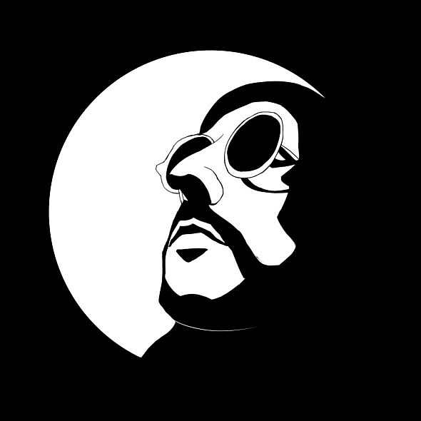 这个杀手不太冷原创黑白插画