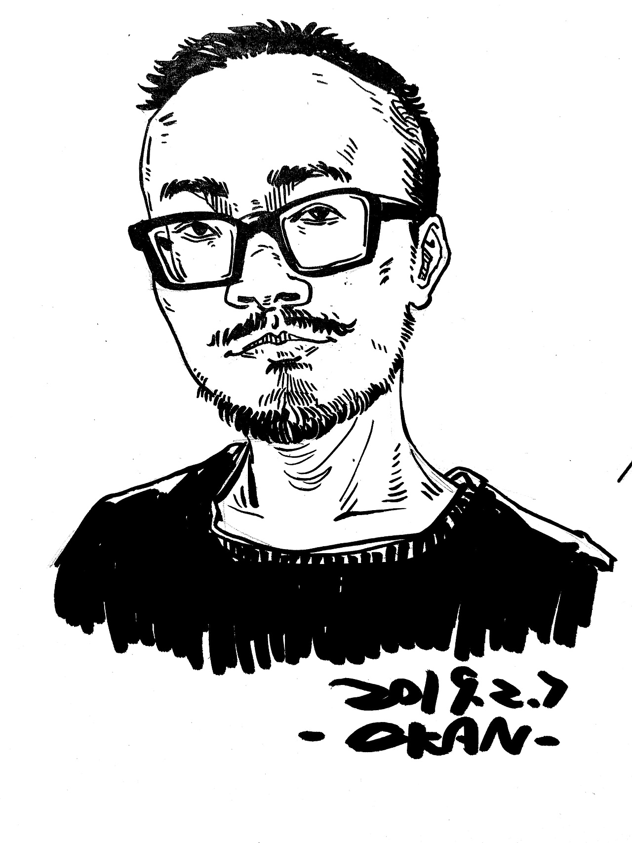 秀丽笔头像（图ZMTQzOTc5OTU2） - 创作习作 - 站酷设计师CKAN程阿砍原创素材 - 站酷ZCOOL