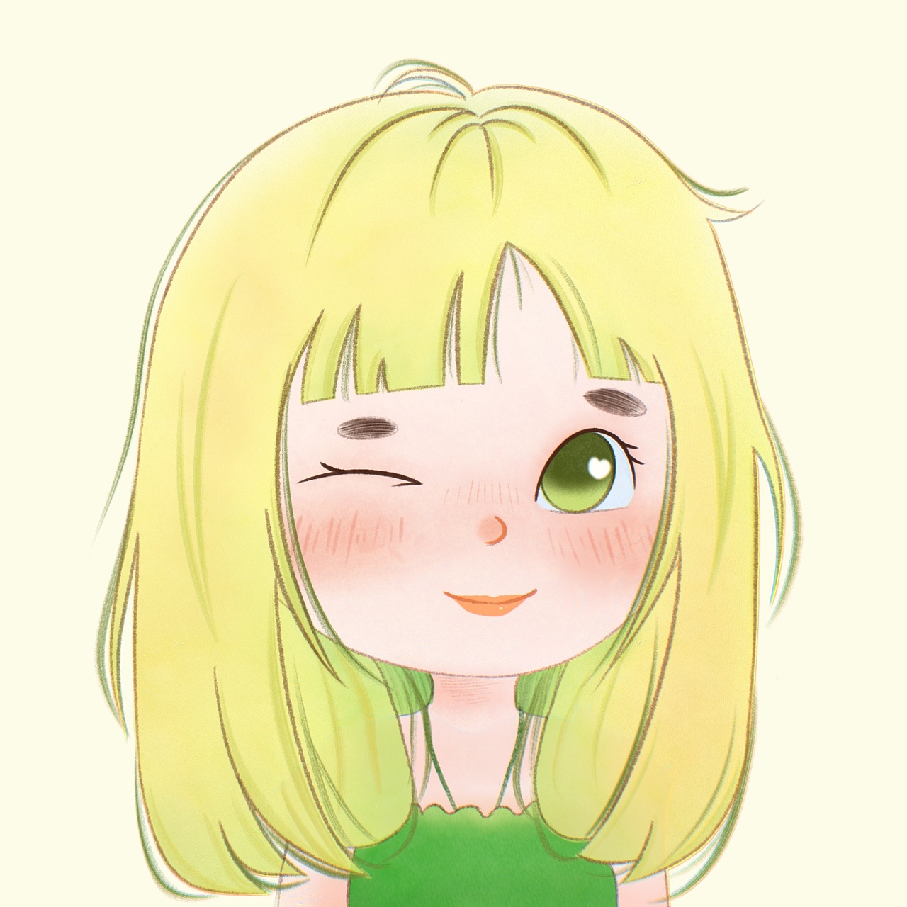 夏日清爽可爱女生头像