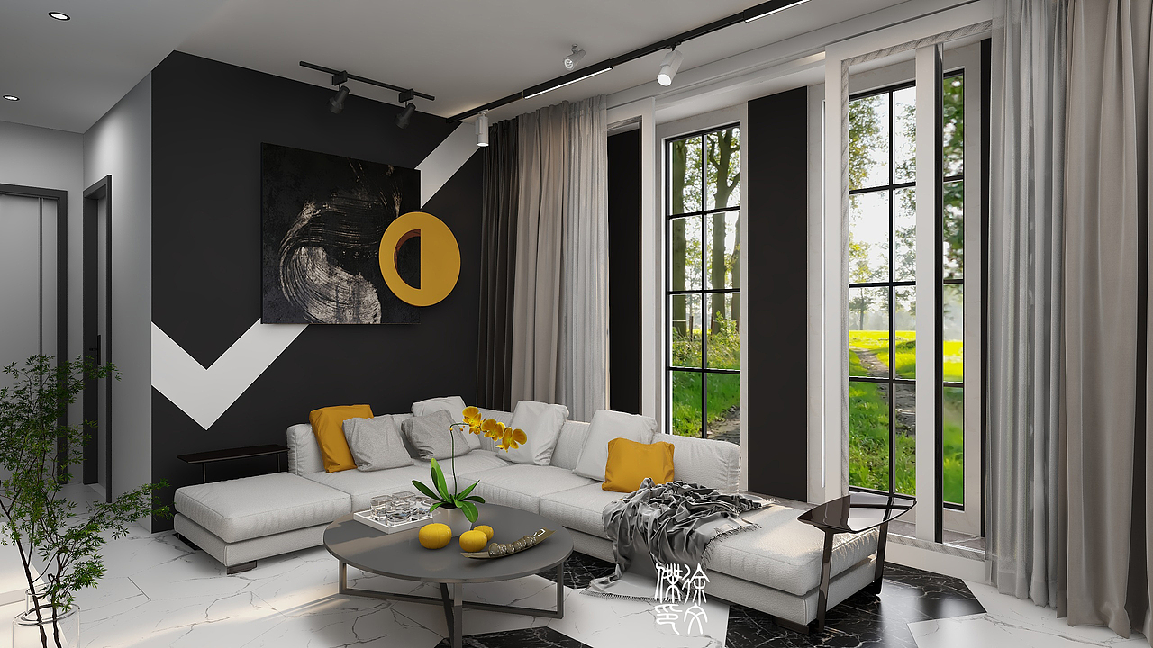 现代-黑白（碰撞）（图ZMjMzNzA1Mzc2） - 家装设计 - 站酷设计师Mr丶麋鹿原创素材 - 站酷ZCOOL