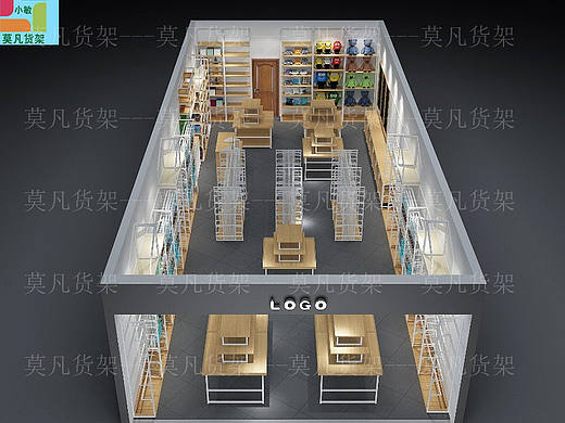 精品店装修效果图-莫凡货架实力厂家昌平区精品店