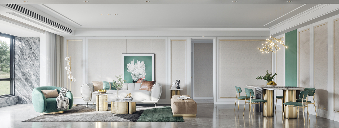 现代轻奢-美林书院（图ZMjQwMjMwMzg0） - 家装设计 - 站酷设计师白鹿丶原创素材 - 站酷ZCOOL