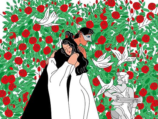 2020年bobloom商业插画海报:情人节双海报