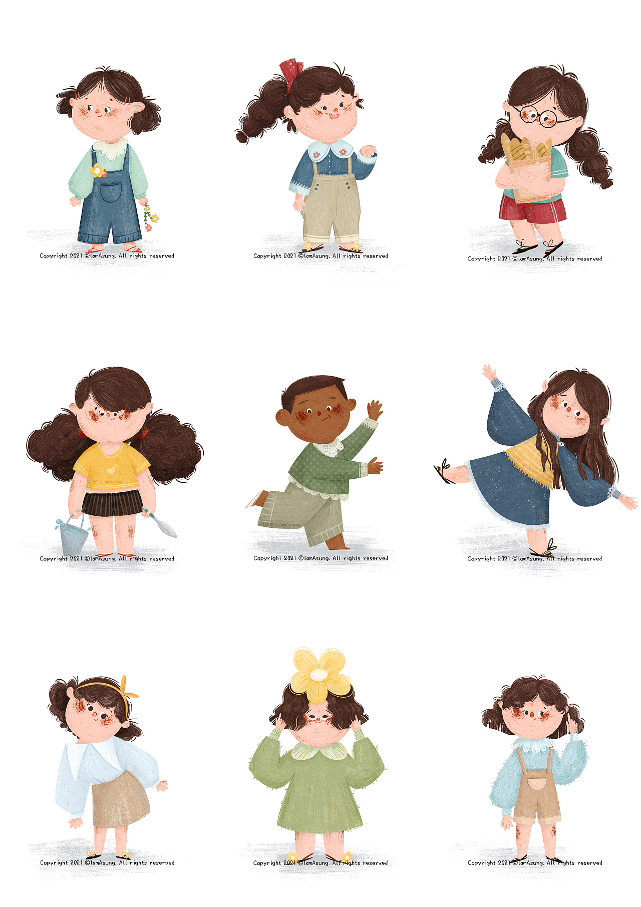 日常插画 | 无忧无虑的孩童