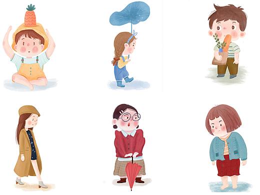 100個治愈小人-第二個九宮格（個人主頁-ZNTIxNTcwOTI=） - 兒童插畫 - 站酷設(shè)計師大喬6666原創(chuàng)素材 - 站酷ZCOOL