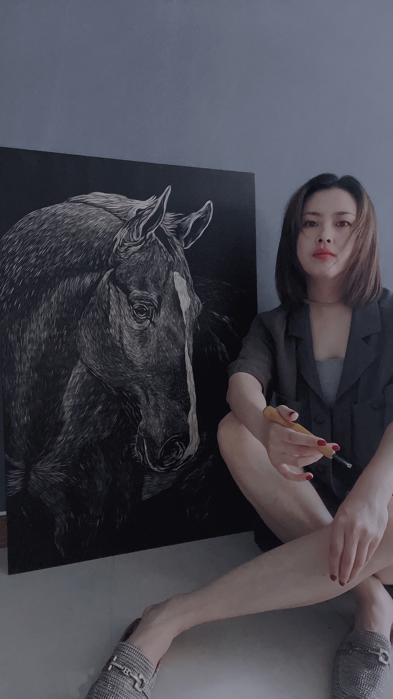 手工雕刻黑白木刻版画·马（图ZMzAwMjEzMTE2） - 其他手工艺 - 站酷设计师南山晓原创素材 - 站酷ZCOOL