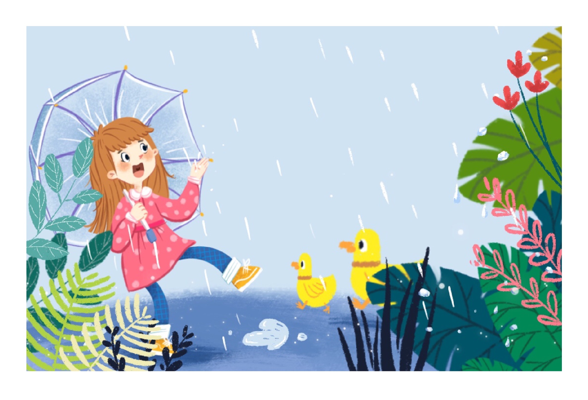 杂志扉页商稿|插画|儿童插画|x蘑菇丸子x - 原创作品 - 站酷 (zcool)